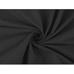 Cotton fabric / canvas single colour - Black (1 Meter)