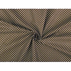 Cotton fabric / canvas polka dot - Brown (1 Meter)