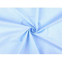 Cotton fabric / canvas polka dot - Blue light (1 Meter)