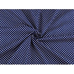 Cotton fabric / canvas polka dot - Berlin blue (1 Meter)
