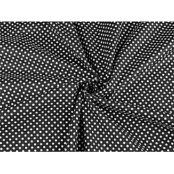Cotton fabric / canvas polka dot - Black (1 Meter)