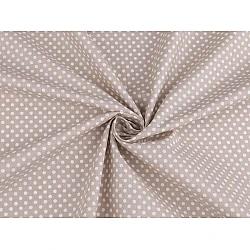 Cotton fabric / canvas polka dot - Beige (1 Meter)