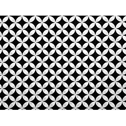 Cotton fabric / canvas - circles - Black (1 Meter)