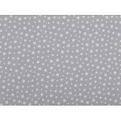 Cotton fabric / canvas - stars - Grey (1 Meter)