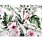 Cotton fabric / canvas - rose - White (1 Meter)