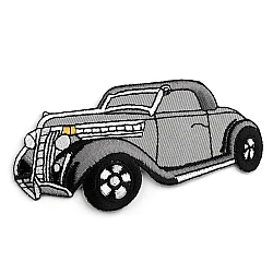 Iron on patch car, tractor, boat - Dove grey (1 Piece)