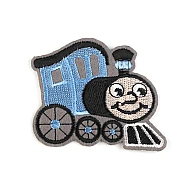 Iron on patch locomotive - Light blue (1 Piece)