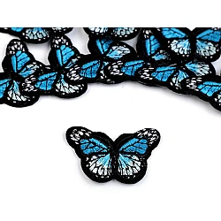 Iron on patch butterfly small - Blue turquise (10 Pieces)