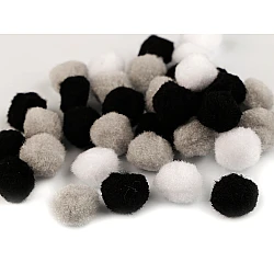 Pom pom ø20 mm - Black (1 Bag)