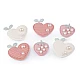 Aapplique / sew-on patch strawberry, heart - Powder (10 Pieces)