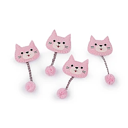 Applique / sew-on patch, cat - Light pink (1 Piece)