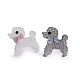 Applique / sew-on patch, dog - Grey (10 Pieces)