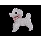 Applique / sew-on patch, dog - Grey (10 Pieces)