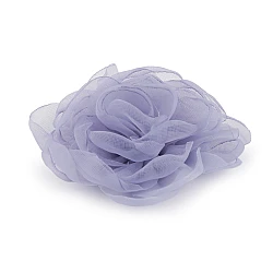 Organza rose flower to sew or glue-on ø8 cm - Lila (1 Piece)