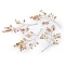 Wire twig with rhinestones, handmade - Gold (4 Pieces)