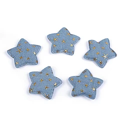 Applique / patch 3d star, denim - Blue light (5 Pieces)