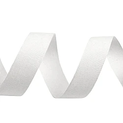 Cotton canvas ribbon width 15 mm - White (1 Meter)