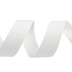 Cotton canvas ribbon width 20 mm - White (1 Meter)
