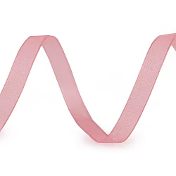 Chiffon / monofilament ribbon width 7 mm - Vintage pink (200 Meters)