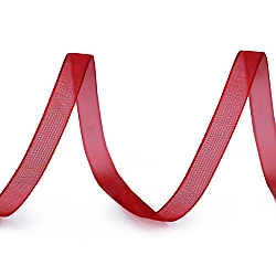 Chiffon / monofilament ribbon width 7 mm - Red (200 Meters)