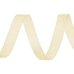Chiffon / monofilament ribbon width 10 mm - Vanilla (100 Meters)