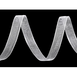 Chiffon / monofilament ribbon width 10 mm - White (100 Meters)