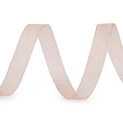 Chiffon / monofilament ribbon width 10 mm - Powder (100 Meters)