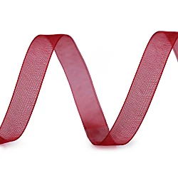 Chiffon / monofilament ribbon width 10 mm - Red (100 Meters)