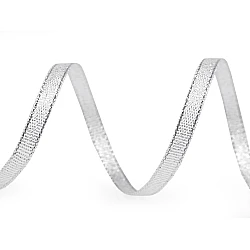 Brocade ribbon with lurex width 6 mm - Silver (1 Meter)