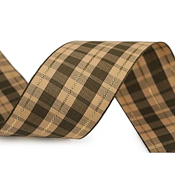 Checkered ribbon width 40 mm - Beige (1 Meter)