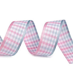 Checkered ribbon width 25 mm - Light pink (3 Meters)