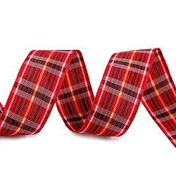 Checkered ribbon width 25 mm - Red (3 Meters)