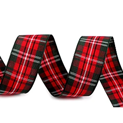 Checkered ribbon width 25 mm - Red (3 Meters)