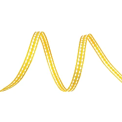Checkered ribbon width 3 mm - Yellow (180 Meters)
