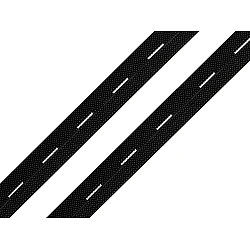 Buttonhole elastic, width 15-17mm - Black (30 Meters)