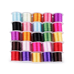 Flat elastic bead jewelry cord 1 mm - Mix (25 Pieces)
