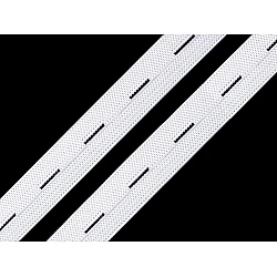 Buttonhole elastic, width 20 mm - White (30 Meters)