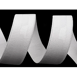 Elastic non-slip band / silicone backed gripper width 20 mm - White (20 Meters)