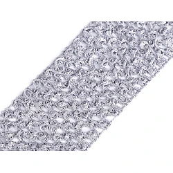 Crochet elastic stretch band width 70 mm for tutu skirts - Very light grey (1 Meter)