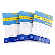 Flat elastic width 6; 8; 13 mm set - White (1 Set)