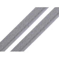 Cotton insertion piping width 12 mm - Grey (50 Meters)