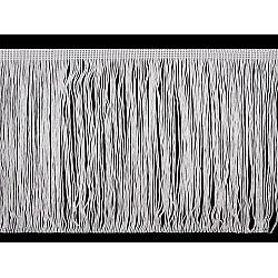 Chainette fringe 20 cm - White (1 Meter)