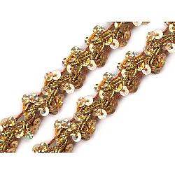 Sequin gimp trim braid width 15 mm hologram effect - Gold (1 Meter)