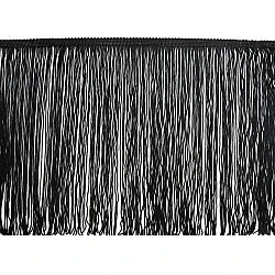 Chainette fringe 27-29 cm double - Black (1 Meter)