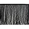 Chainette fringe 27-29 cm double - Black (1 Meter)