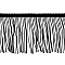 Chainette fringe 10 cm - Black (1 Meter)