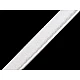 Satin bias insertion piping width 10 mm - White (20 Meters)