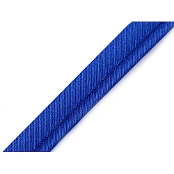 Satin bias insertion piping width 10 mm - Cobalt blue (20 Meters)