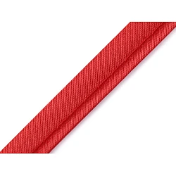 Satin bias insertion piping width 10 mm - Red (20 Meters)