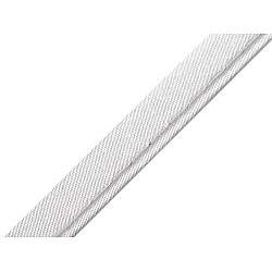 Satin bias insertion piping width 10 mm - Very light grey (20 Meters)